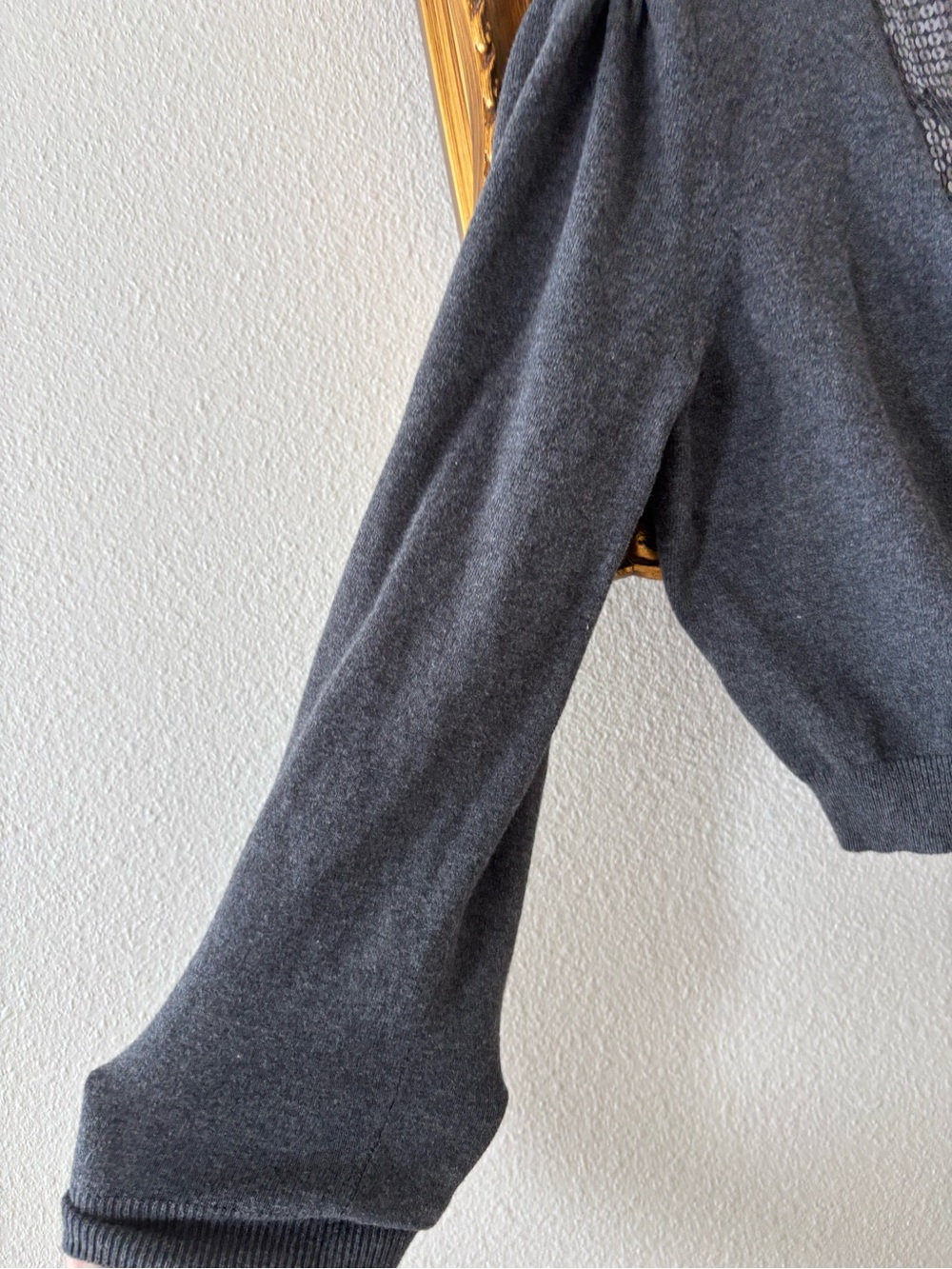 The Limited Black Sequin Trim Cropped Cardigan - Picture 3 of 6